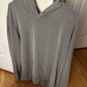 Black and White Checkered Hoodie
